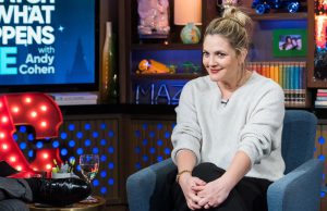 drew barrymore on the set of watch what happens live