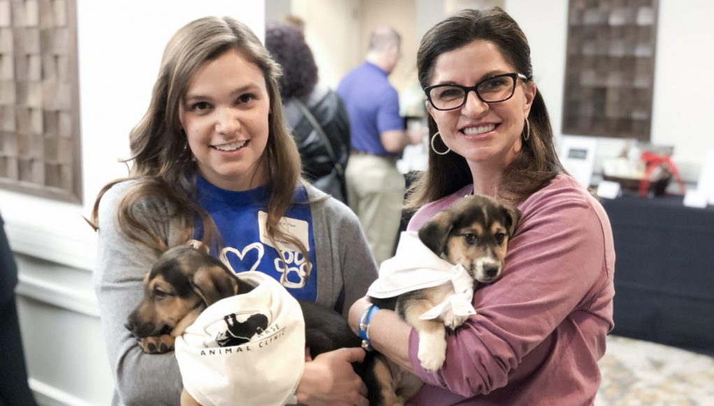 Lexington Humane Society Pet News: two women holding puppies