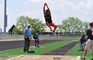 Parents: a student doing the long jump